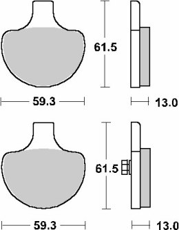 SBS PROMOCJA KLOCKI HAMULCOWE KH94 STREET EXCEL SINTER KOLOR ZŁOTY