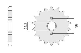 CHT ZĘBATKA PRZEDNIA 728 14 CAGIVA ELEFANT 750 87-89 (726-14)