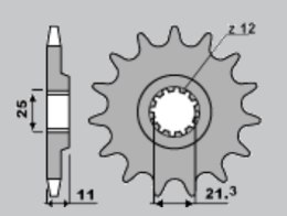 CHT ZĘBATKA PRZEDNIA 7287 16 HUSQVARNA 250/300/310/350/360/400/410/450/510/511/530/570/610/630 (A4250824160)