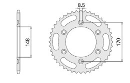CHT ZĘBATKA TYLNA 808 47 (828-47) SUZUKI DR 800 BIG 91-93 (SR43B) (JTR828.47)* (ŁAŃC. 520)