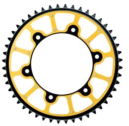 GROSSKOPF WYPRZEDAŻ ZĘBATKA TYLNA PRO EXTREME (STALOWO-ALUMINIOWA - DUAL RING / STEALTH) KOLOR ZŁOTY 808 48 (80848) DRZ 400 '00-