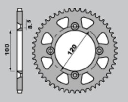 JR WYPRZEDAŻ ZĘBATKA TYLNA ALUMINIOWA T7075 (ERGAL) 798 48 (79848) SUZUKI RM 80/85, YAMAHA YZ 80/85 (93-14) (JTR798.48) (ŁAŃC. 4