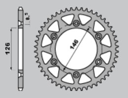 JR ZĘBATKA TYLNA ALUMINIOWA (ANODOWANA) 808 48 ZŁOTA