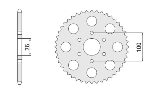 CHT ZĘBATKA TYLNA 818 42 SUZUKI GS 1000/ GSX 1100 E (818-42)
