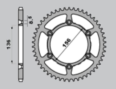JR ZĘBATKA TYLNA 820 41 SUZUKI DR 350SE '94-'95, HUSQVARNA 510 SMR '06-'09 (-1)