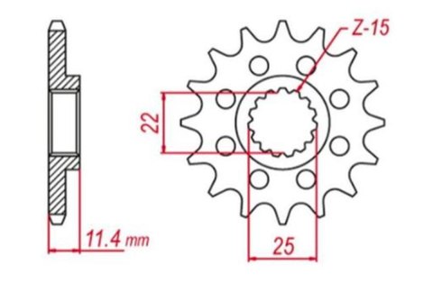 GROSSKOPF PROMOCJA ZĘBATKA PRZEDNIA 1252 13 LC4 400/600/620/640/690 (JTF1902.13)