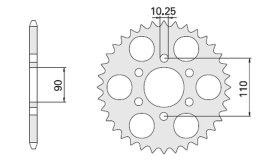 CHT ZĘBATKA TYLNA 850 33 (850 33) YAMAHA XJ/XS 650