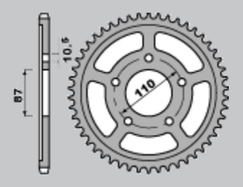 JR ZĘBATKA TYLNA 828 47 SUZUKI GSF400 '90-'92