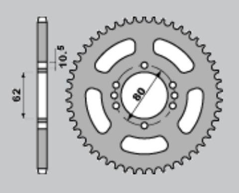 JR ZĘBATKA TYLNA 843 48 YAMAHA DT80LC