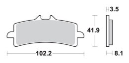 SBS KLOCKI HAMULCOWE KH447 STREET EXCEL SINTER KOLOR ZŁOTY