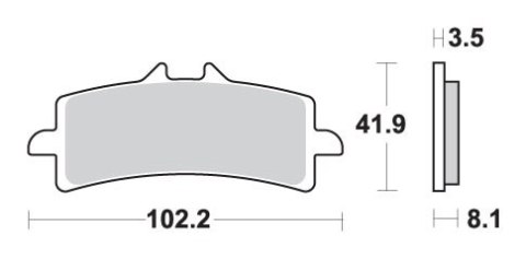 SBS KLOCKI HAMULCOWE KH447 STREET EXCEL SINTER KOLOR ZŁOTY