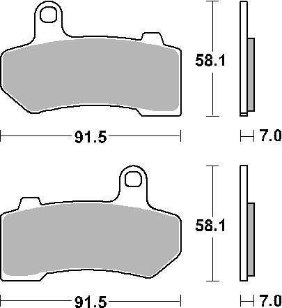 SBS PROMOCJA KLOCKI HAMULCOWE KH409 STREET EXCEL SINTER KOLOR ZŁOTY PASUJE DO: HARLEY DAVIDSON ROAD KING, ELECTRA, ROAD GLIDE, V