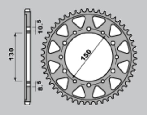 CHT ZĘBATKA TYLNA 860 38 (A4150859380) YAMAHA FZS 600 FAZER 96-03