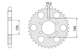 CHT ZĘBATKA TYLNA 866 47 YAMAHA MT 03 (855-47C)