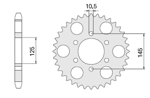 CHT ZĘBATKA TYLNA 866 47 YAMAHA MT 03 (855-47C)