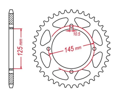 GROSSKOPF PROMOCJA ZĘBATKA TYLNA 857 39 YAMAHA XT 600 '83-94, XT 600Z TENERE 87-89, YFM700, YFZ450, YFM350 (JTR857.39)