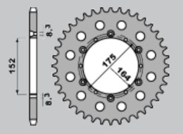 GROSSKOPF PROMOCJA ZĘBATKA TYLNA ALUMINIOWA KOLOR CZARNY 856 52