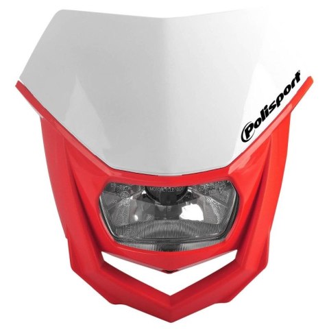 POLISPORT PROMOCJA LAMPA PRZEDNIA MODEL HALO (ŻARÓWKA HALOGENOWA) KOLOR BIAŁY/CZERWONY