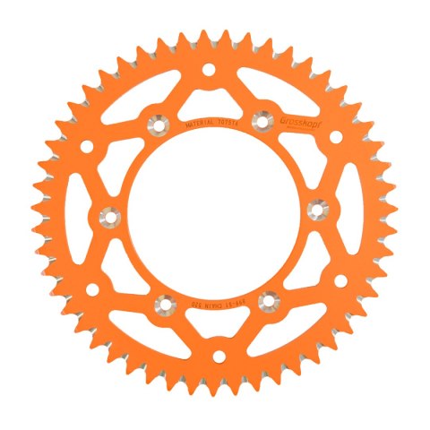 GROSSKOPF ZĘBATKA TYLNA ALUMINIOWA T7075 (ERGAL) 899 51 (89951) KTM/HUSQVARNA/HUSABERG (JTA897.51) (ŁAŃC. 520) KOLOR POMARAŃCZOW