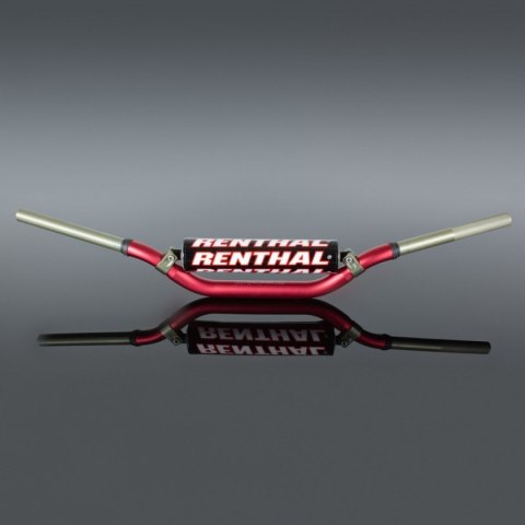 RENTHAL KIEROWNICA 1,1/8 CALA (28,6MM) MX TWINWALL 996 HANDLEBAR RED VILLOPOTO / STEWART PADDED KOLOR CZERWONY Z GĄBKĄ