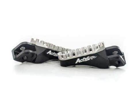 ACCEL PODNÓŻKI KTM SX/SXF/EXC/EXCF '02-'15, REGULOWANA SZEROKOŚĆ, KOLOR CZARNY, (KPL. 2 SZT)