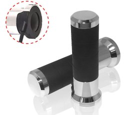 KOSO MANETKI PODGRZEWANE ZE STEROWNIKIEM (22MM/25MM 7/8-1`) DŁUGOŚĆ - 120MM ) STEROWNIK LCD - 5 POZIOMÓW GRZANIA (EL) KOLOR CHRO