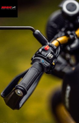 KOSO PREMIUM MANETKI PODGRZEWANE ZE STEROWNIKIEM 22MM/25MM `7/8-1` DŁUGOŚĆ - 120MM STEROWNIK ZINTEGROWANY 5 POZIOMÓW GRZANIA (OF