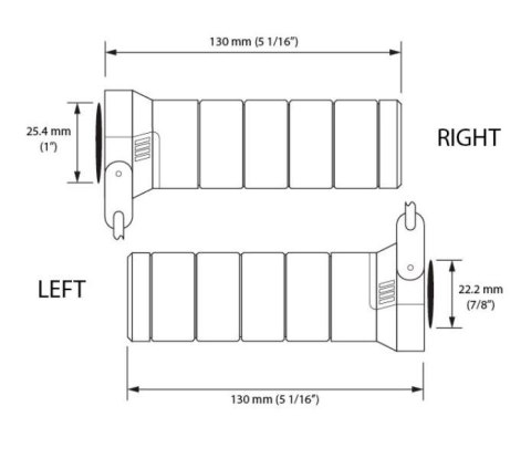 KOSO PROMOCJA MANETKI PODGRZEWANE ZE STEROWNIKIEM (22MM/25MM 7/8-1`) DŁUGOŚĆ - 120MM STEROWNIK LCD - 5 POZIOMÓW GRZANIA (EL) KOL