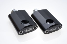 ACCEL MOCOWANIE/PODWYŻKI KIEROWNICY (22,2MM) WYS. 58,5MM ZE ŚRUBĄ M12 KOLOR CZARNY (BM-16BK22)