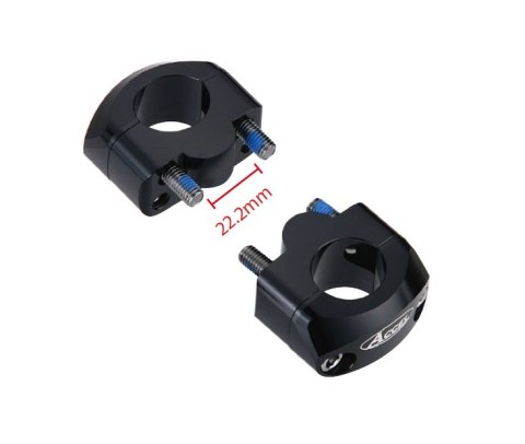 ACCEL MOCOWANIE/PODWYŻKI KIEROWNICY (DÓŁ-22,2/GÓRA-22,2MM) WYS. 20MM KOLOR CZARNY (BM-34BK22/22) (BM-34BK22/22)