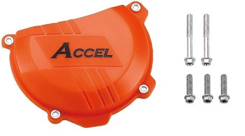 ACCEL OSŁONA POKRYWY SPRZĘGŁA (PLASTIKOWA) KTM SXF250 '13- , EXCF250 '14-, SXF350 '11-, EXCF350 '12-, KOLOR POMARAŃCZOWY