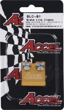 ACCEL UCHWYT PRZEWODU HAMULCOWEGO PRZÓD SUZUKI/YAMAHA KOLOR CZARNY - PROMOCJA