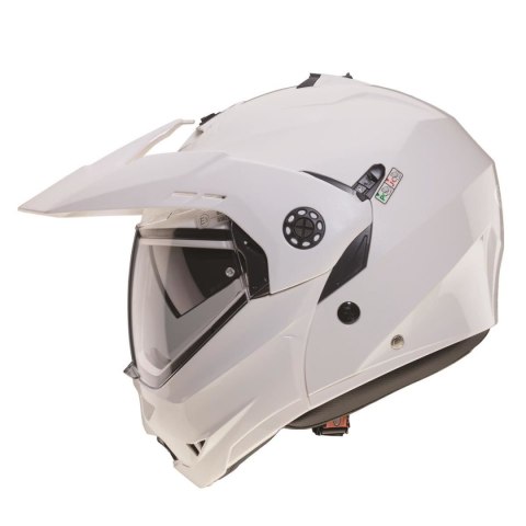CABERG WYPRZEDAŻ KASK SZCZĘKOWY FLIP-UP ENDURO MODEL TOURMAX (PINLOCK) KOLOR BIAŁY METALIK ROZMIAR XS (5/5 GWIAZDEK W TESTACH SH
