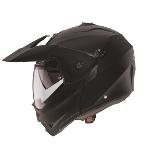 CABERG WYPRZEDAŻ KASK SZCZĘKOWY FLIP-UP ENDURO MODEL TOURMAX (PINLOCK) KOLOR CZARNY MAT ROZMIAR XS (5/5 GWIAZDEK W TESTACH SHARP