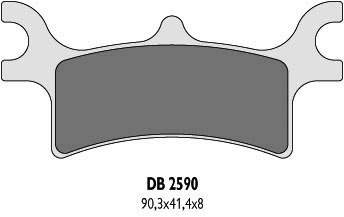 DELTA BRAKING KLOCKI HAMULCOWE KH314 POLARIS TYŁ - ZASTĘPUJĄ DB2590MX-D ORAZ DB2590QD-D