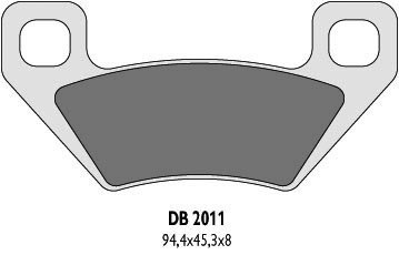 DELTA BRAKING KLOCKI HAMULCOWE KH395 ARCTIC CAT - ZASTĘPUJĄ DB2011MX-D ORAZ DB2011QD-D
