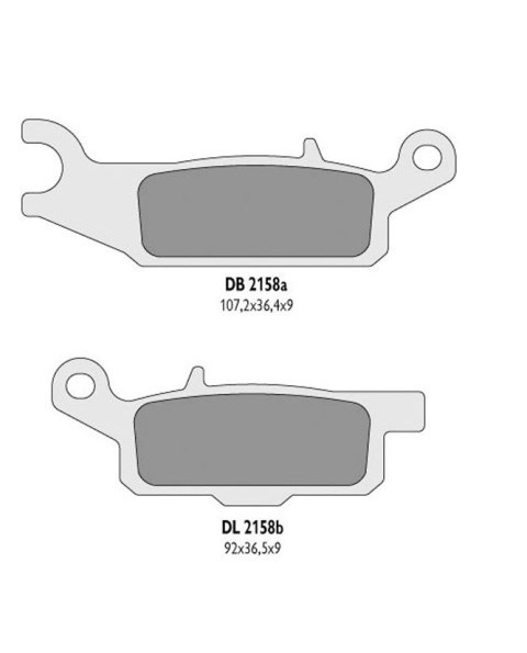 DELTA BRAKING KLOCKI HAMULCOWE KH446 YAMAHA YFM 550 GRIZZLY '11-14, YFM 700 GRIZZLY '07-18 PRAWY TYŁ - ZASTĘPUJĄ DB2158MX-D ORAZ