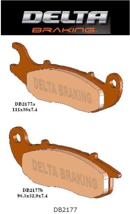 DELTA BRAKING KLOCKI HAMULCOWE KH465 HONDA CRF 230/250L, AJP PR7 PRZÓD - ZASTĘPUJĄ DB2177MX-D ORAZ DB2177QD-D