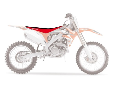 BLACKBIRD POKROWIEC / POSZYCIE NA SIEDZENIE HONDA CRF 250R '10-'13, CRF 450R '09-'12 DOUBLE GRIP 3, KOLOR CZARNY CZERWONY