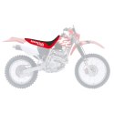 BLACKBIRD POKROWIEC / POSZYCIE NA SIEDZENIE HONDA XR 250/400 '96-'04 (17) LOGO HONDA, KOLOR CZARNY/CZERWONY
