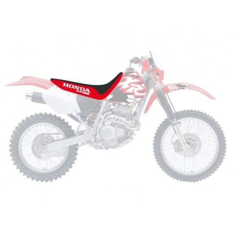 BLACKBIRD POKROWIEC / POSZYCIE NA SIEDZENIE HONDA XR 250/400 '96-'04 (17) LOGO HONDA, KOLOR CZARNY/CZERWONY