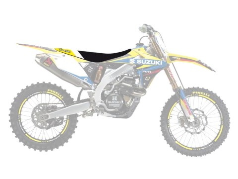 BLACKBIRD POKROWIEC / POSZYCIE NA SIEDZENIE SUZUKI RMZ 250 '19-'23, RMZ450 '18-'23 DREAM 4 KOLOR CZARNY ŻÓŁTY BIAŁY