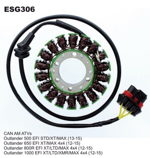 ELECTROSPORT UZWOJENIE ALTERNATORA (STATOR) CAN-AM OUTLANDER 500 (13-15), 650 (12-15), 800/850 (12-16), 1000 (12-16), RENEGADE 8