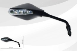 FAR LUSTERKO PRAWE UNIWERSALNE Z KIERUNKOWSKAZEM KOLOR CZARNY M10X1,25