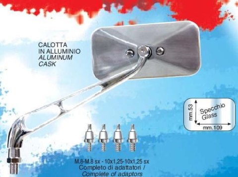 FAR LUSTERKO UNIWERSALNE KOLOR CZARNY (LEWE/PRAWE) (W KOMPLECIE ZESTAW 4SZT. ADAPTERÓW)