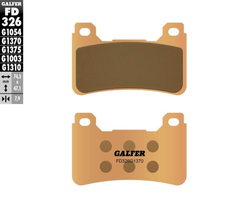 GALFER KLOCKI HAMULCOWE KH390 SPIEK METALICZNY (ZŁOTE) STREET PRZÓD (HONDA CBR 600RR '05-'16, CBR 1000RR '04-16, VFR 800F '14-18
