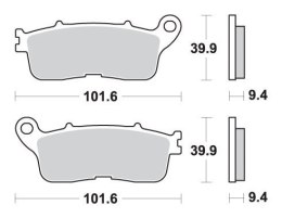 GALFER KLOCKI HAMULCOWE KH636 SPIEK METALICZNY (ZŁOTE) STREET TYŁ