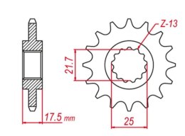 GROSSKOPF PROMOCJA ZĘBATKA PRZEDNIA 2041 15 HONDA CB 500 '93-'02, CBF500 '04-'10, CB 400 '04-'16, CBR 400 (JTF297.15)