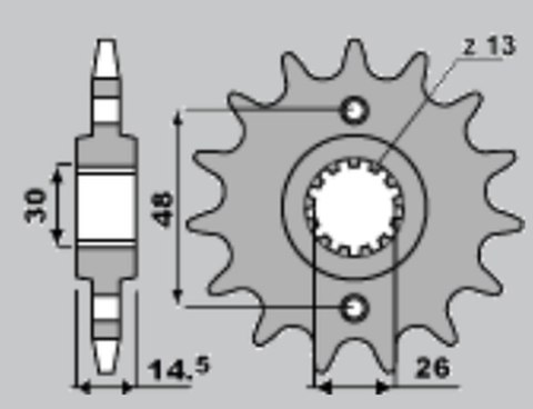 JR ZĘBATKA PRZEDNIA 2047 15 (133215JT) HONDA CB 750F SEVEN FIFTY '92-'03