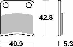 SBS PROMOCJA KLOCKI HAMULCOWE KH257/2 STREET CERAMIC KOLOR CZARNY